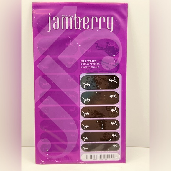 $6 🌸 Jamberry ~ Nail Polish Sticker Wraps ~ Finish Line ~ NEW - Picture 2 of 5
